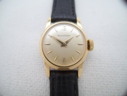 Jaeger-LeCoultre 18 k solid gold vintage, fully serviced, wooden gift box ´60 JLC