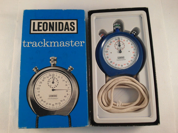 Leonidas Heuer Trackmaster stop watch stopwatch with box VTGwatch offer Swiss luxury vintage mens and ladies chronograph watches of famous designer brands like Rolex Cartier Breitling Omega IWC and Pa...