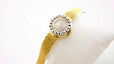 Patek Philippe (+papers) stunning solid gold 18 diamonds vintage 1963 3267 / 73