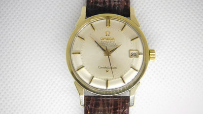 Omega Constellation with famous Pie Pan dial + Omega buckle 168005