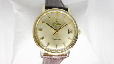 Omega Seamaster Automatic 18K solid gold vintage year 1962 cal 562 with date 14770-SC-61