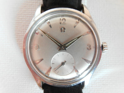 Omega bumper automatic 1953 caliber 344 sub second vintage watch