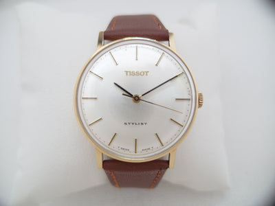 Tissot Stylist solid gold 14 k serviced manual winding