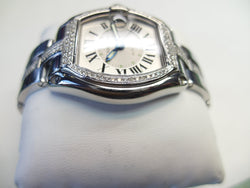 Cartier Roadster Automatic (box) all steel diamond set ref 2510 midsize watch ca. 2005