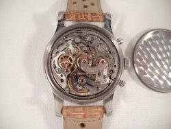 Heuer Pre - Carrera ref. 2444 Valjoux 72 vintage 1962 watch with lizard racing style strap