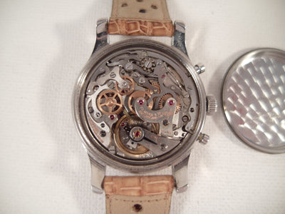 Heuer Pre - Carrera ref. 2444 Valjoux 72 vintage 1962 watch with lizard racing style strap