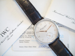 IWC Small Portugieser (with papers) ref 3531 steel 35 mm IWC buckle year 2000