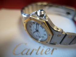 Cartier Santos Automatic with BOX, extra links Octagon 1990 ladies' watch 26mm