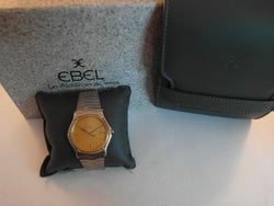 Ebel Classic Wave date two-tone: gold and steel with box