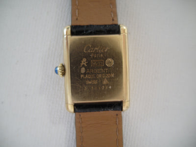 Cartier Tank manual winding 21 x 27 mm new croco strap 1980 vintage