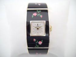 Bucherer lovely ladies vintage bracelet watch with flowers, ulaminium