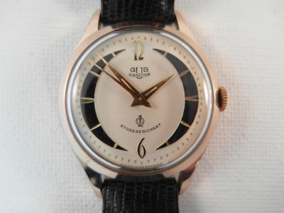 GUB Glashütte Q1 in stunning condition with awesome dail and lizard skin, vintage GUB caliber 60.3 62580