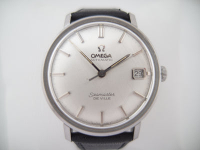 Omega Seamaster DeVille : rare linen textured dial 1963 reference 166020 cal 562