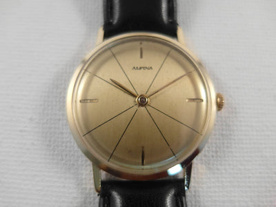 Alpina solid 14 k gold vintage watch in stunning condition