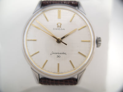 Omega Seamaster 30 rare linen dial, serviced cal 286 vintage 1962 135.003-62-SC 135003