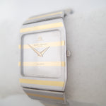 Baume & Mercier Geneve reference 5739.038 flat rectangular model gold and steel two tone