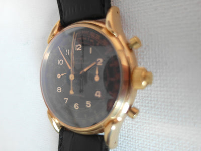 Dubey & Schaldenbrand INDEX-MOBILE "rattrapente" gold plated skeleton Chrono