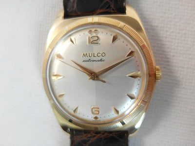 Mulco 18 k solid gold automatic vintage watch ETA 2375