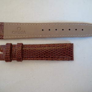 New 18 mm Omega strap brown lizard skin X8558K