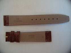 New 18 mm Omega strap brown lizard skin X8558K