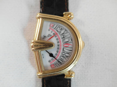 Jean d'Eve SECTORA 18k solid gold (rare) retrograde quartz