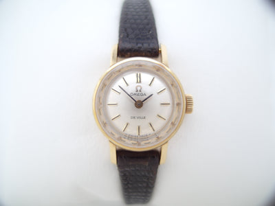 Omega 18k solid gold DeVille Saphette all original: buckle strap 511.227 1971