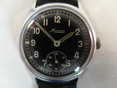 Minerva Military WWII W.W.W. Vintage Watch '40