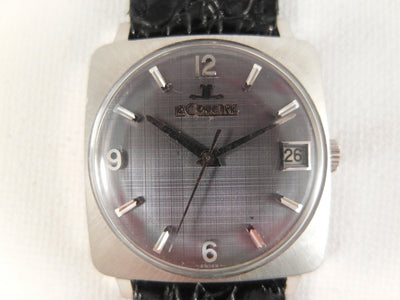 LeCoultre JLC square stainless steel vintage manual winding watch cal. 886