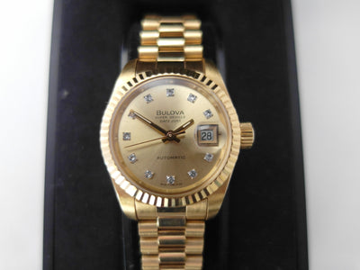 Bulova NOS Super Seville Date Just 1985 vtg vintage ladies watch