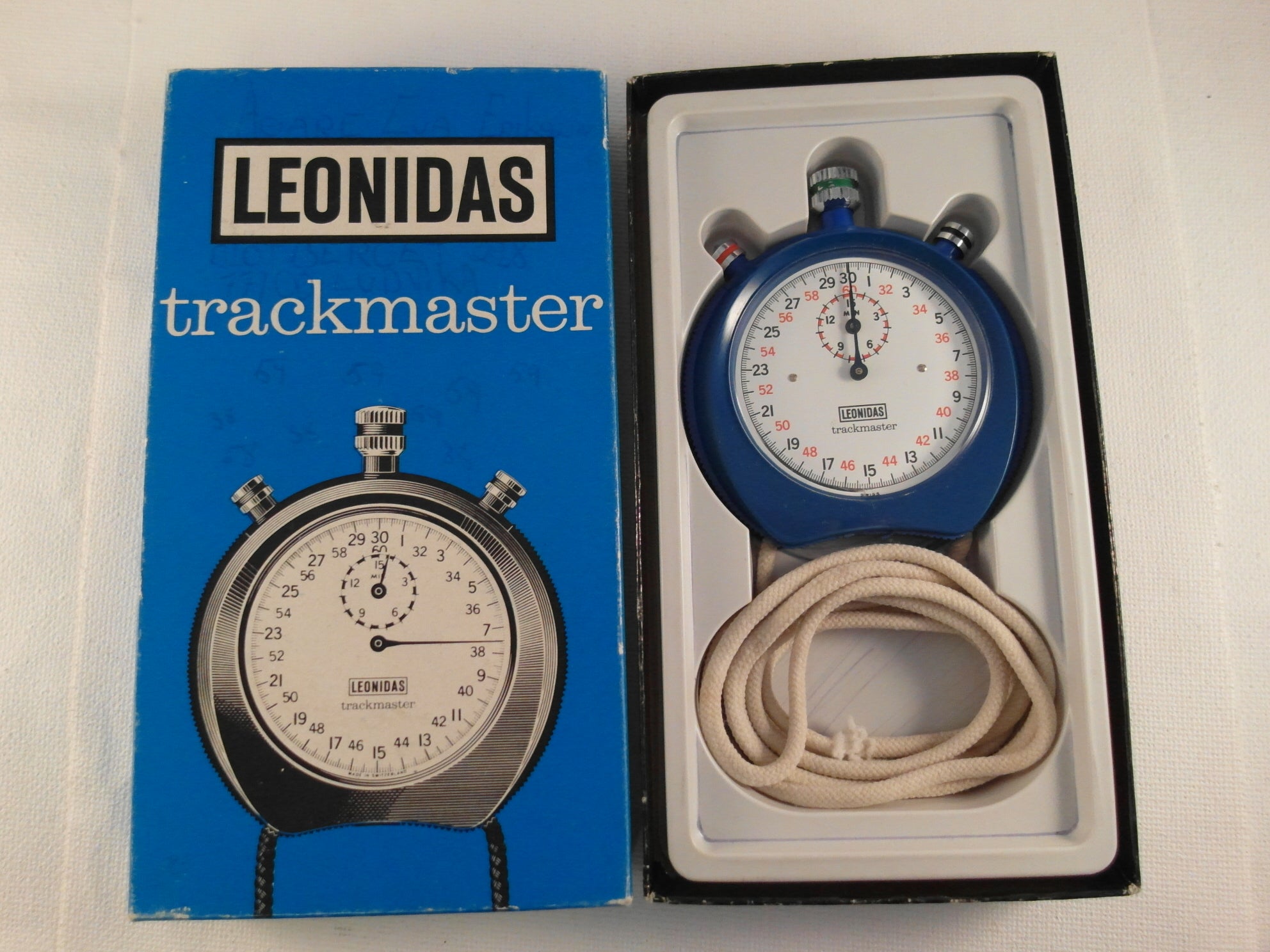 Leonidas Heuer Trackmaster stop watch stopwatch with box VTGwatch offer ...