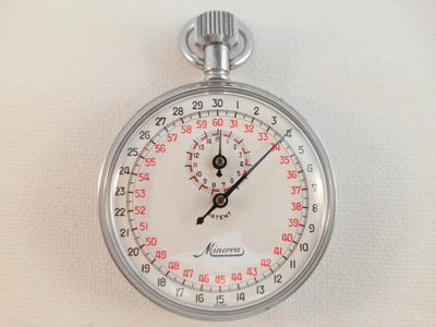 Minerva Stopwatch vintage stop watch red