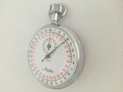 Minerva Stopwatch vintage stop watch red