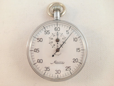 Minerva Stopwatch vintage stop watch black