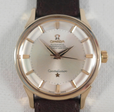 Omega Constellation Pie Pan Omega ostrich strap+buckle 1962 cal 551 ref 167.005