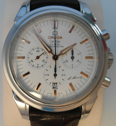 Omega De Ville Co-Axial special edition St. Moritz (Box + Papers) ref 4842.20.32 cal 3313