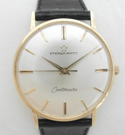 Eterna-Matic Centenaire 18k case, automatic, new Eterna lizard strap and buckle mint condition